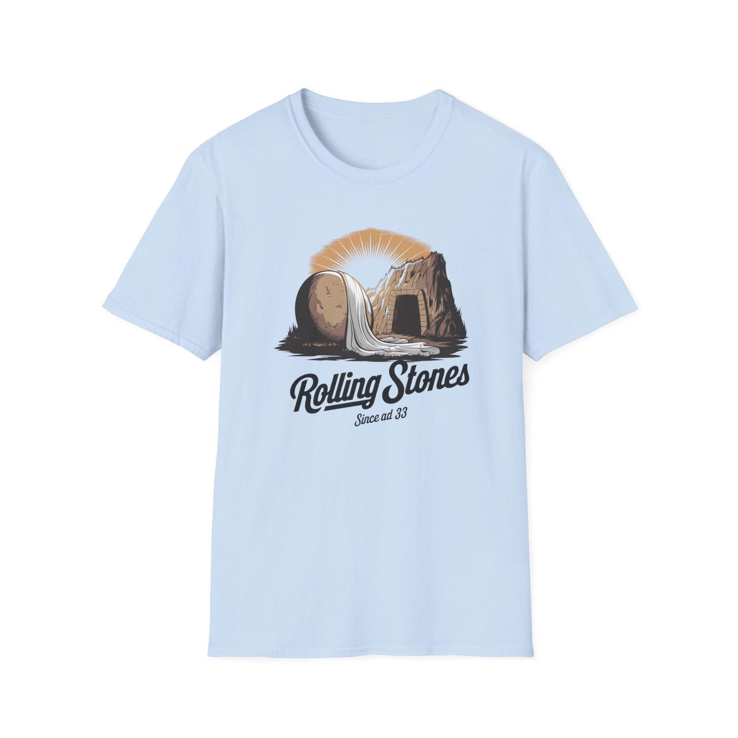 Resurrection Rolling Stones T-Shirt, He Is Risen Easter Christian Tee, Faith-Based Religious Shirt
