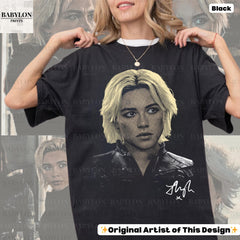 Oversized Yelena Belova T-Shirt Thunderbolts Marvel MCU Movie Shirt Disney Sweatshirt Florence Pugh Signature Gift Black Widow Marvel Tee