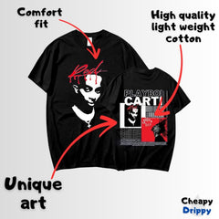 Playboi carti t-shirt Unisex | Whole  Lotta Red Rap Drip Y2K | Hip Hop Streetwear Clothing