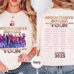 Descendants zombies worlds collide tour the rise of red characters summer music festival 2025 concert tee family trip Epcot outfit'4337774011