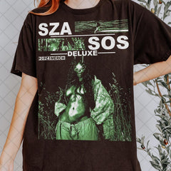 Retro 90's SZA Sos Deluxe Homage T-Shirt, SZA Deluxe Brutalism Fan Tee Graphic T-Shirt, Gift For Women and Man Unisex T-Shirt
