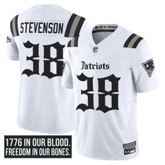 N.E Patriots #38 Rhamondre Stevenson ‘Gothic Revolution Edition’ Limited Jersey