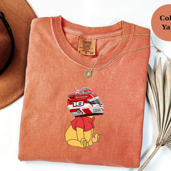 Charles Leclerc Racing Helmet Winnie The Pooh Shirt, Funny F1 Fan Crewneck, Cartoon Racer Top, Motorsport Gift, Unisex Shirt