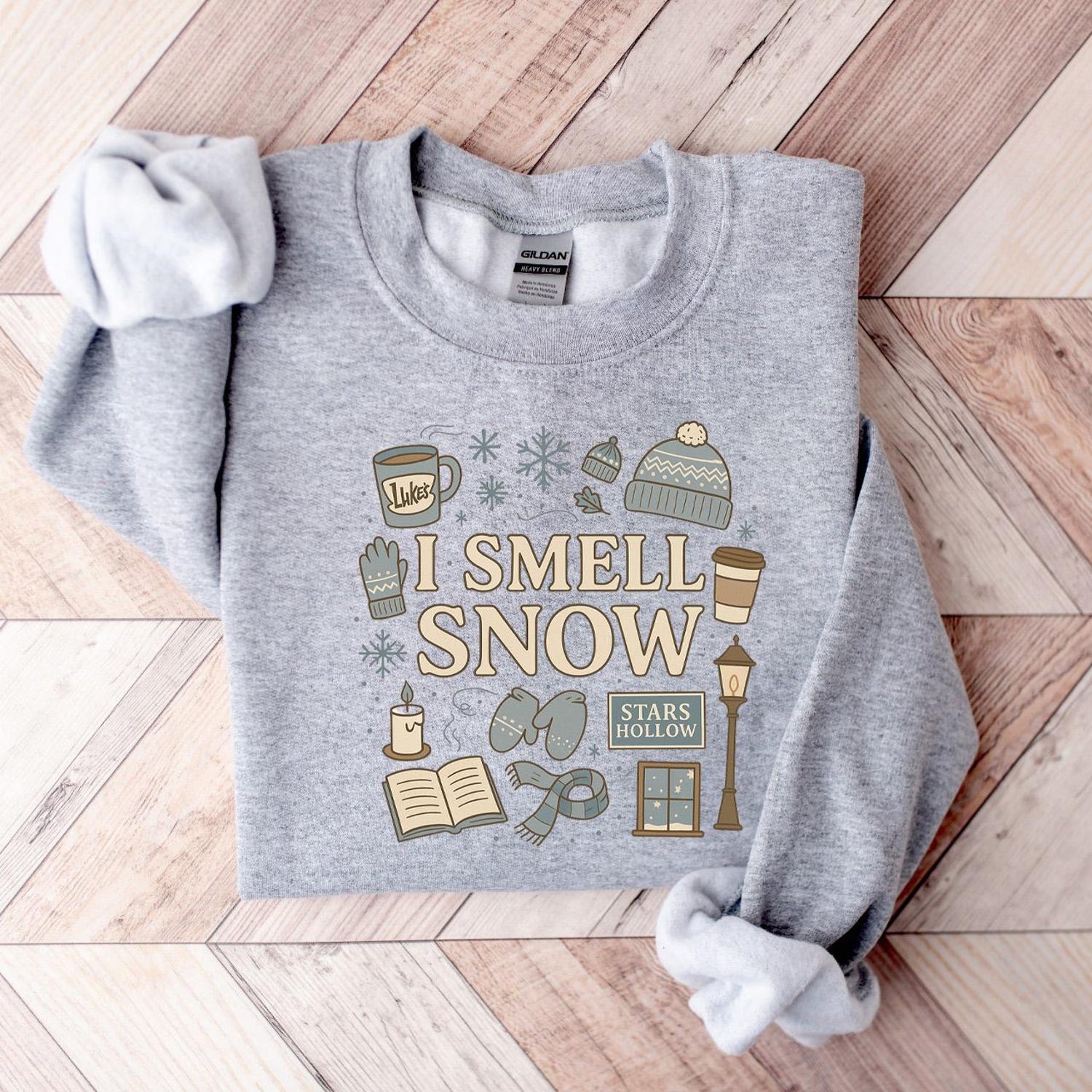 I Smell Snow Sweatshirt, Gilmore Girls Christmas Sweatshirt, Christmas Gift, Christmas Show T-Shirt, Cozy Winter Womens Christmas Sweatshirt'4399481920