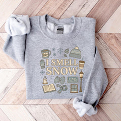 I Smell Snow Sweatshirt, Gilmore Girls Christmas Sweatshirt, Christmas Gift, Christmas Show T-Shirt, Cozy Winter Womens Christmas Sweatshirt'4399481920