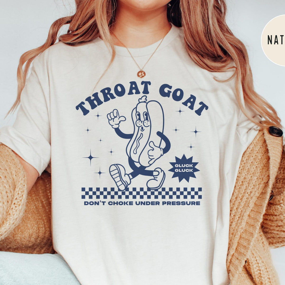 Throat Goat, Inappropriate Shirts, Embarrassing, Offensive T Shirts, Unhinged Tshirt, Gen Z Meme, Funny Gag Gift White Elephant, Prank Gifts'1788300891