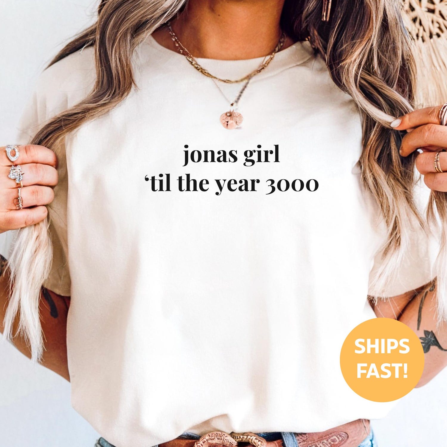 Comfort Colors Jonas Girl 'Til The Year 3000 Tee, Jonas Shirt, Funny Concert Shirt For Women, Retro Concert Merch Nick Kevin Joe