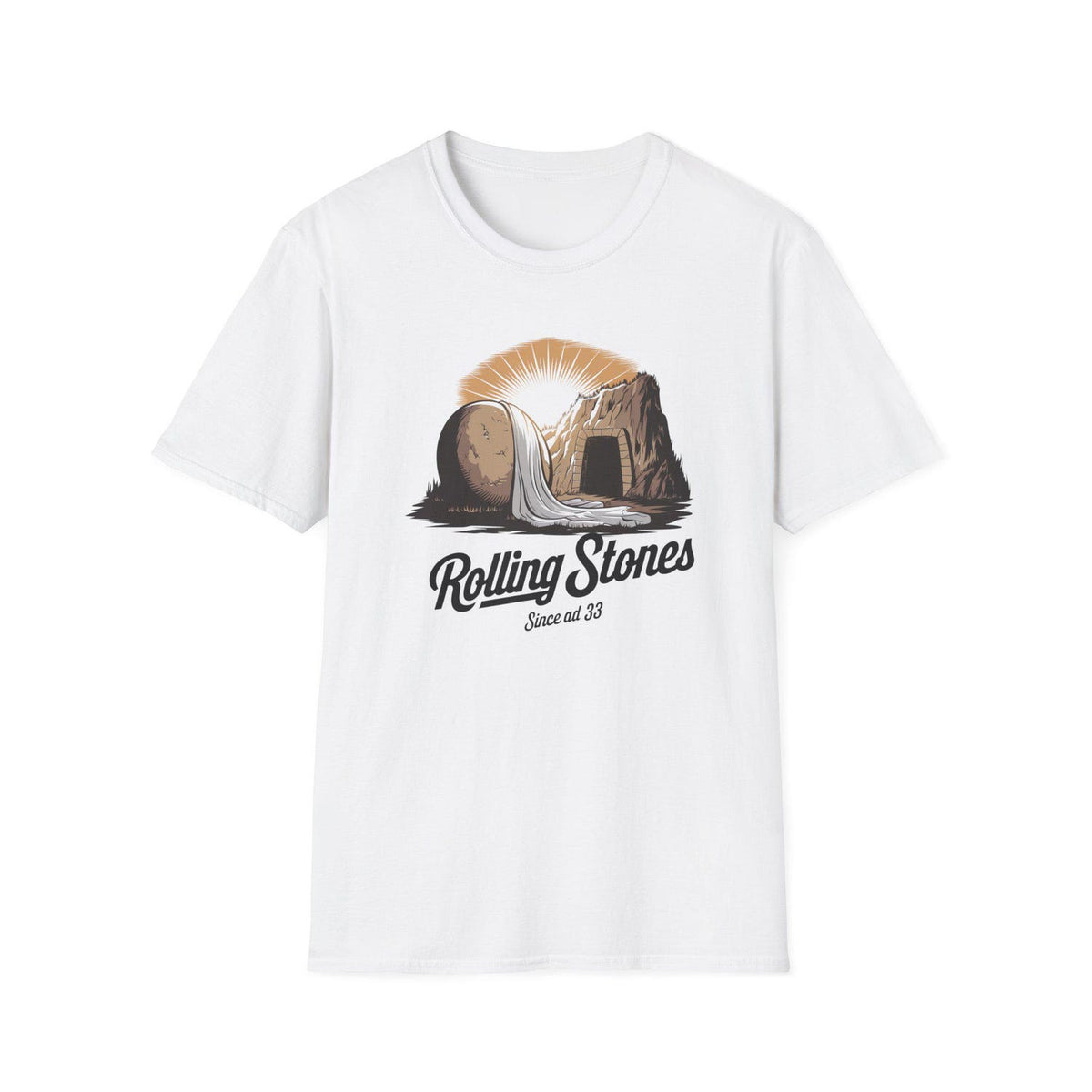 Resurrection Rolling Stones T-Shirt, He Is Risen Easter Christian Tee, Faith-Based Religious Shirt