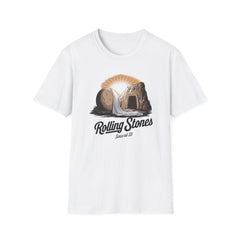Resurrection Rolling Stones T-Shirt, He Is Risen Easter Christian Tee, Faith-Based Religious Shirt