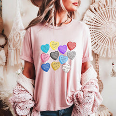 Taylor Swift Conversation Hearts T Shirt with Lyrics for Valentines Day, Valentine Swiftie Lyric Shirt, Swiftie Lyric Tee, Swiftie Valentine Gift