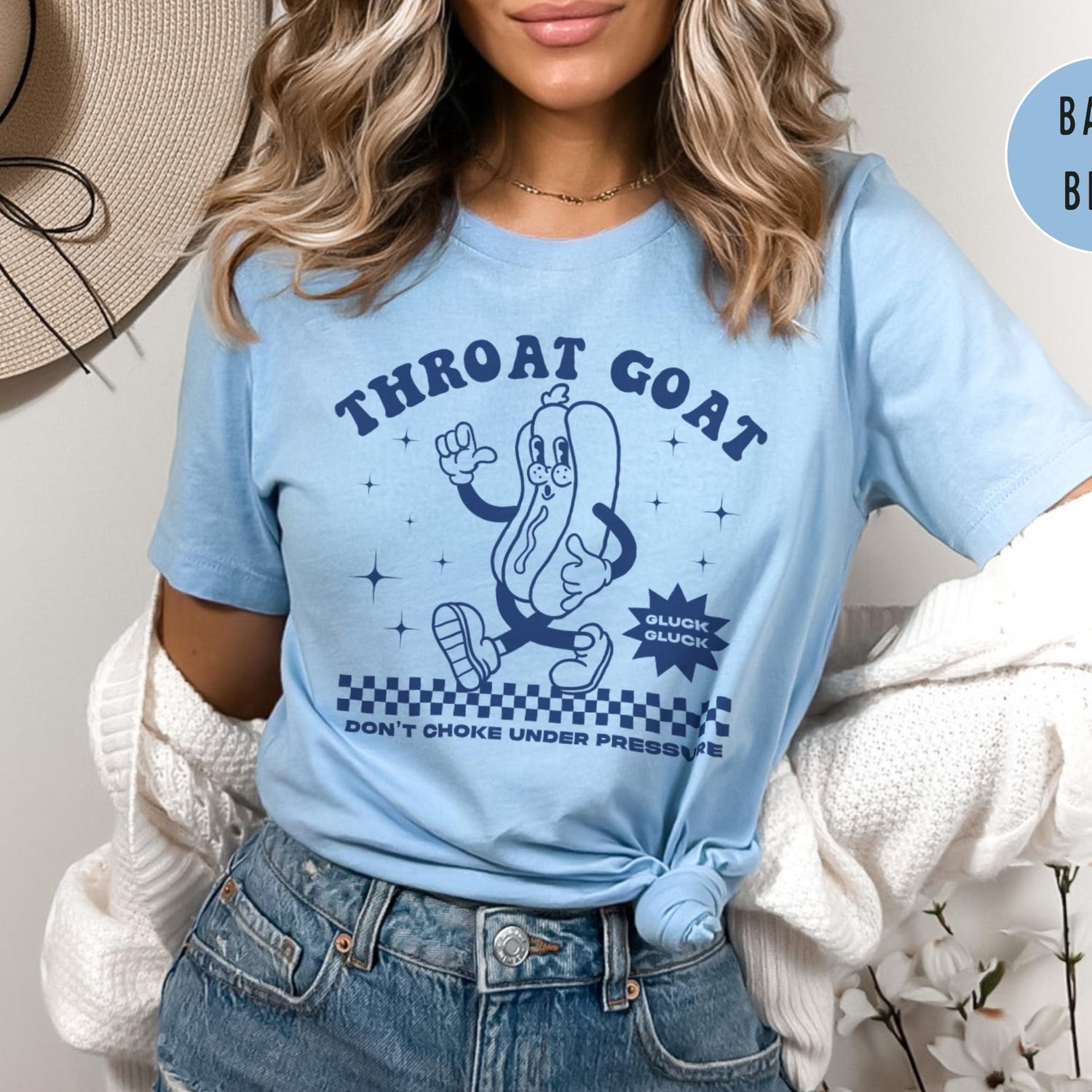 Throat Goat, Inappropriate Shirts, Embarrassing, Offensive T Shirts, Unhinged Tshirt, Gen Z Meme, Funny Gag Gift White Elephant, Prank Gifts'1788300891