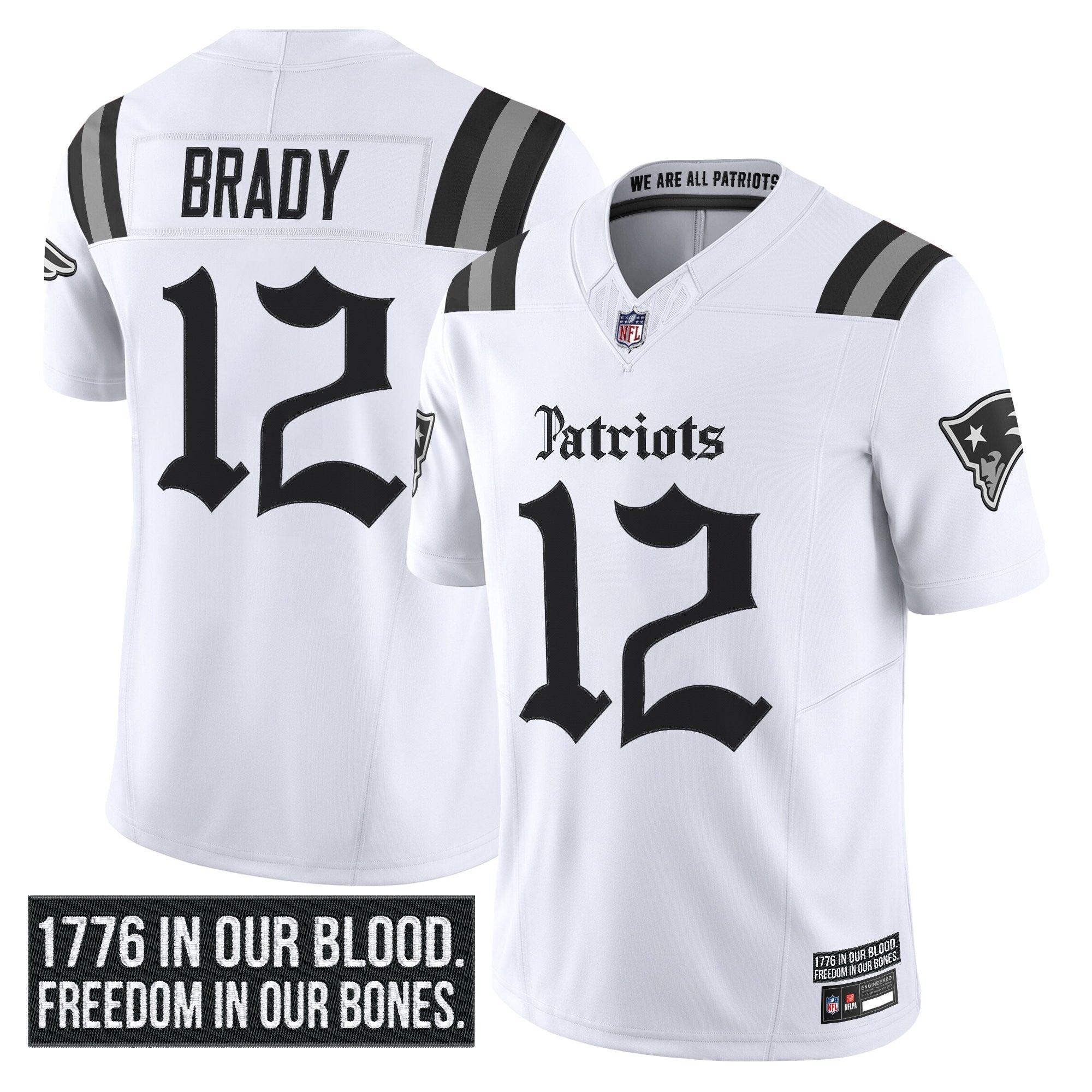 N.E Patriots #12 Tom Brady ‘Gothic Revolution Edition’ Limited Jersey