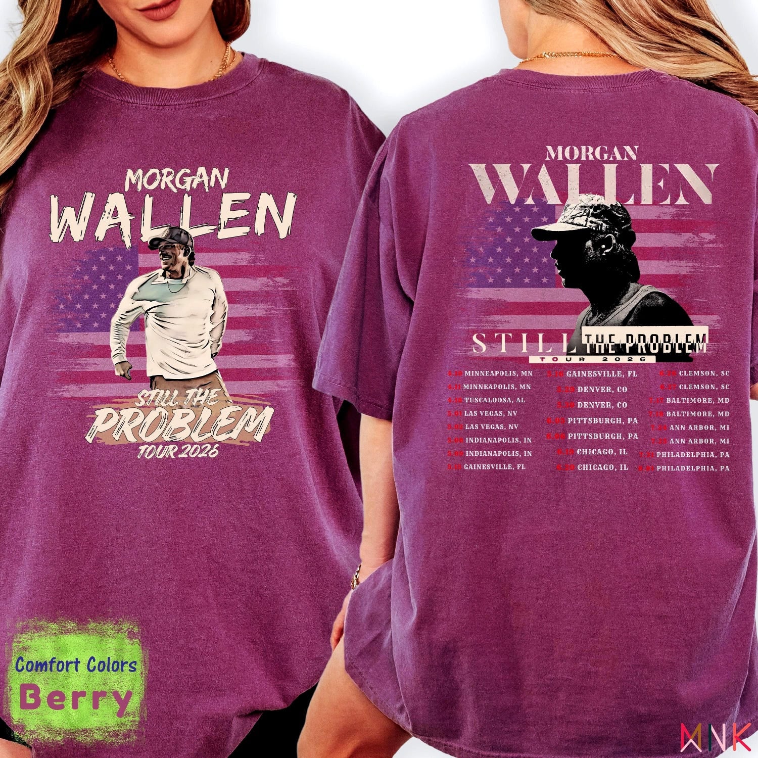 Morgan Wallen Tour Shirt 2026 Still The Problem Tee Country Concert Comfort Colors Unisex'4417781185