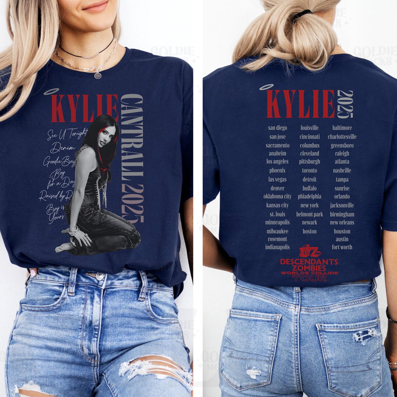 Descendants Zombies Worlds Collide Tour Kylie Cantrall T-Shirt, Descendants Red Shirt, Zombies Tour Summer Music Festival 2025'4332041979