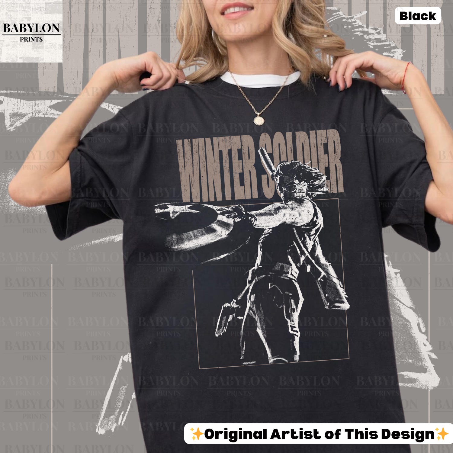 Oversized Winter Soldier Vintage Shirt, Bucky Barnes Shirt, Bucky Barnes Retro 90s Tshirt, Bucky Barnes Thunderbolts Tee Winter Soldier 1917