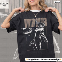 Oversized Winter Soldier Vintage Shirt, Bucky Barnes Shirt, Bucky Barnes Retro 90s Tshirt, Bucky Barnes Thunderbolts Tee Winter Soldier 1917