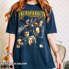 Retro 90's Comfort Colors Thunderbolts* T-Shirt, Yelena Belova Bucky Barnes Movie Fan Bootleg Tee T-Shirt, Gift For Women and Man