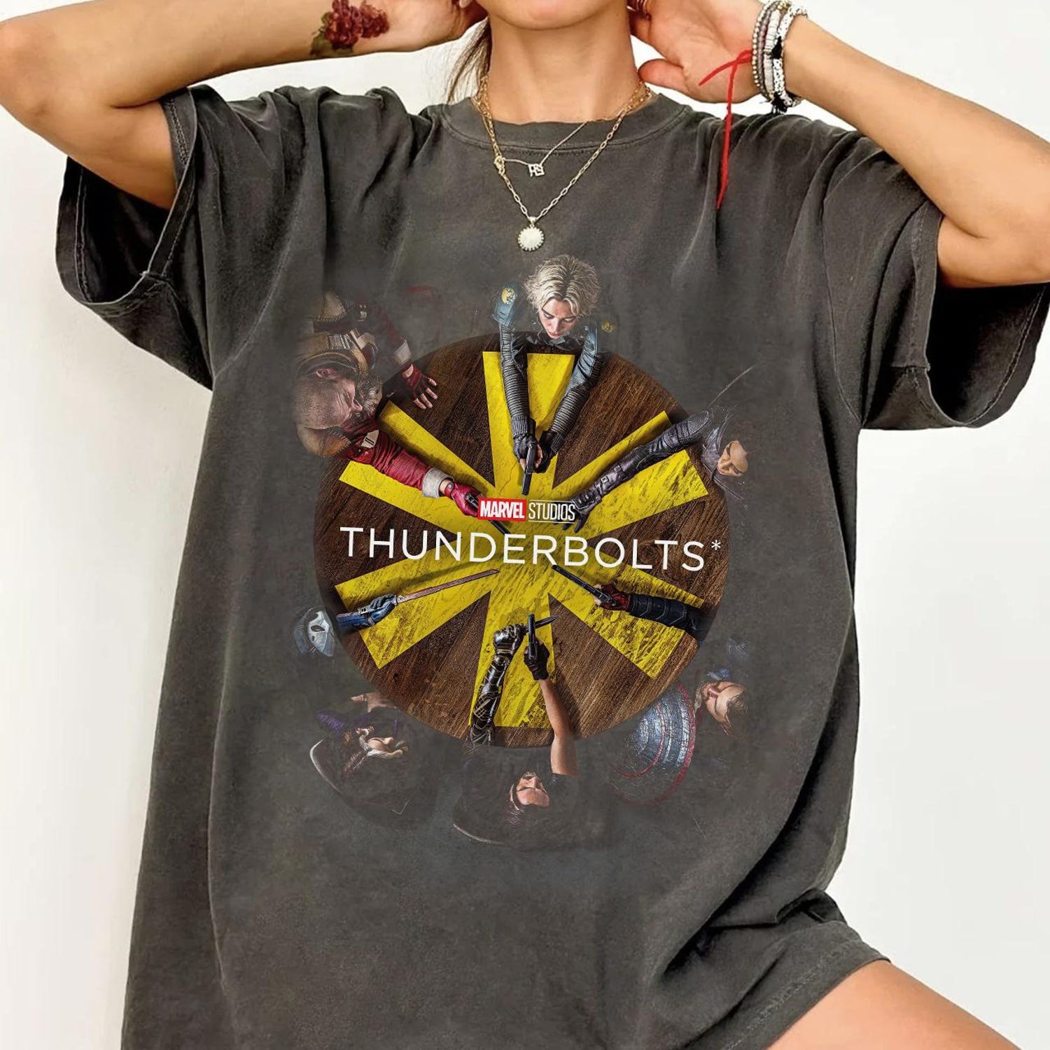 Marvel Studios Thunderbolts Movie 2025 Vintage Shirt, Thunderbolts Shirt, Florence Pugh Shirt, Marvel Poster Tee, MCU Avengers Campus Shirt