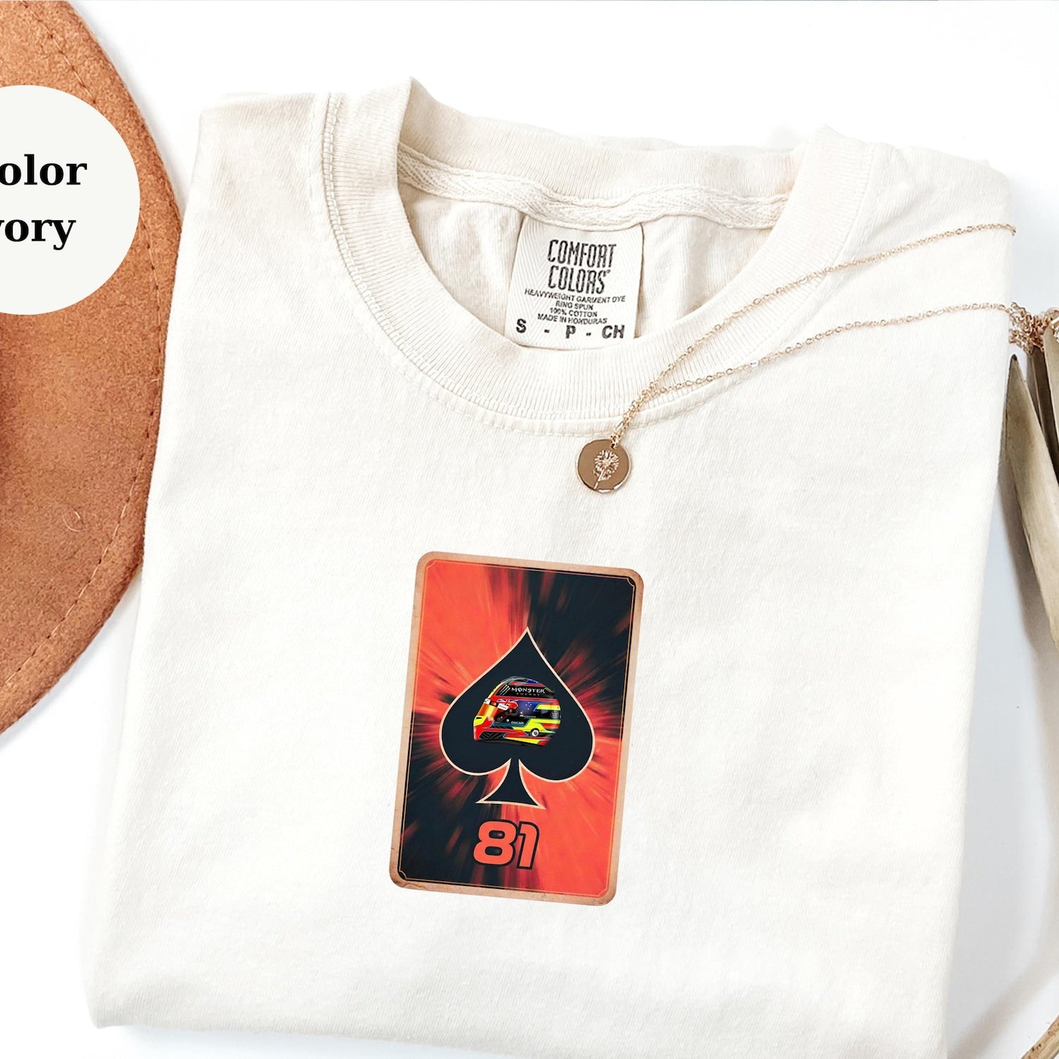 Oscar Piastri Ace Card F1 Tee, Racing Shirt, Formula 1 Fan Gift, McLaren Race Tee, Driver Helmet Top, F1 Lover Christmas Shirt