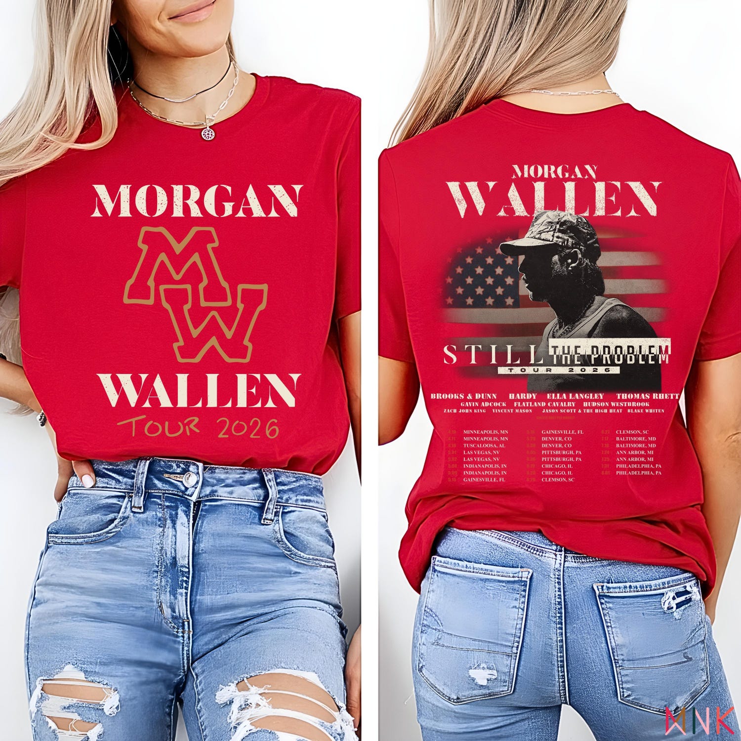 Morgan Wallen Tour Shirt 2026, Still the Problem Front Back Tee, Country Concert Comfort Colors'4414018256