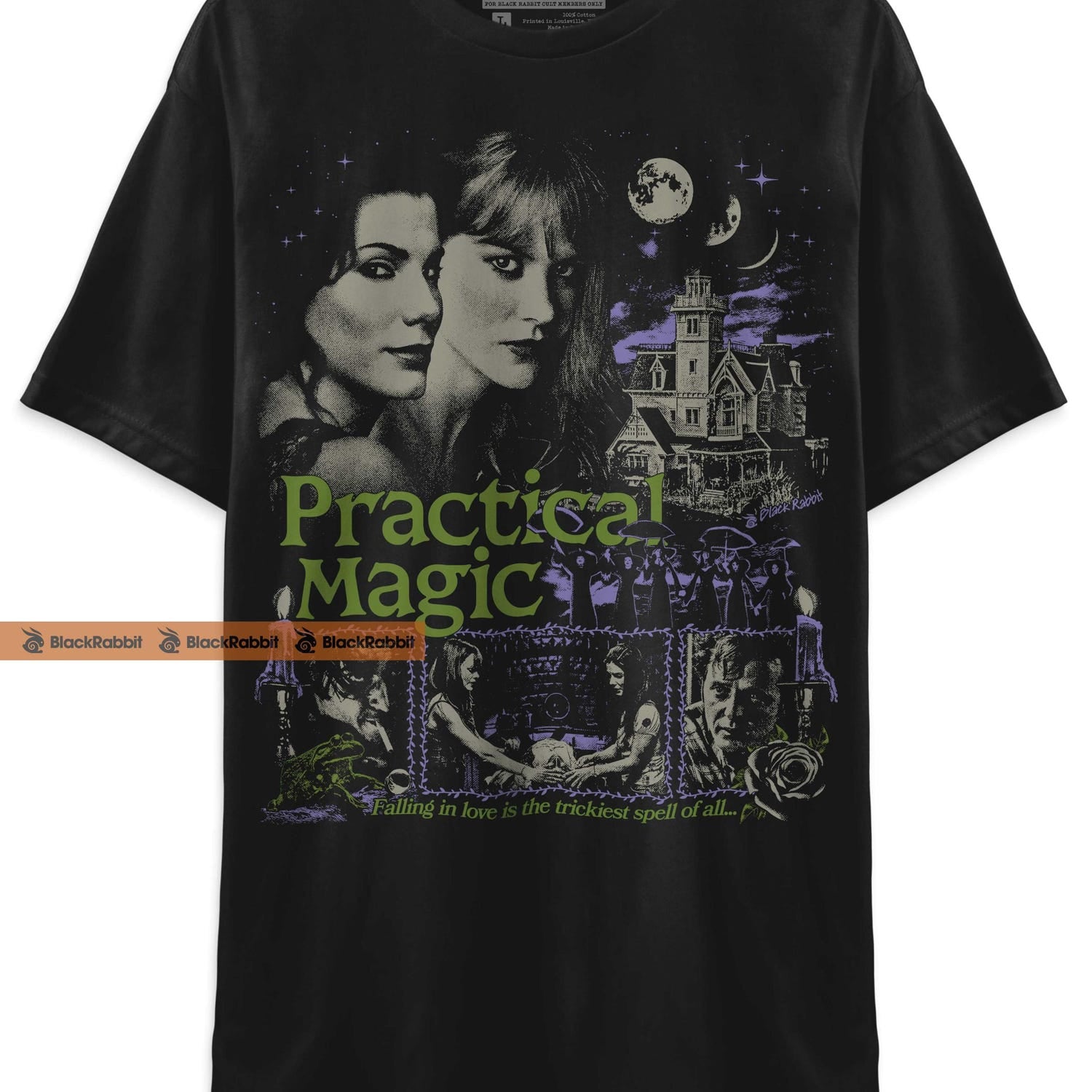 Practical Magic Falling In Love Is The Trickiest Spell Of All Retro Unisex Classic T-Shirt'4305498239
