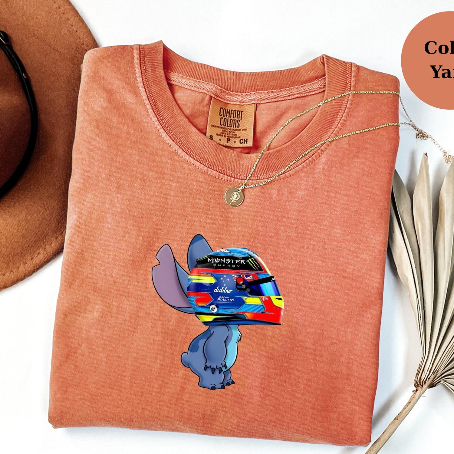 Oscar Piastri Racing Helmet Stitch Shirt, Funny F1 Fan Crewneck, Cartoon Racer Top, Motorsport Gift, Comfort Colors Unisex Shirt