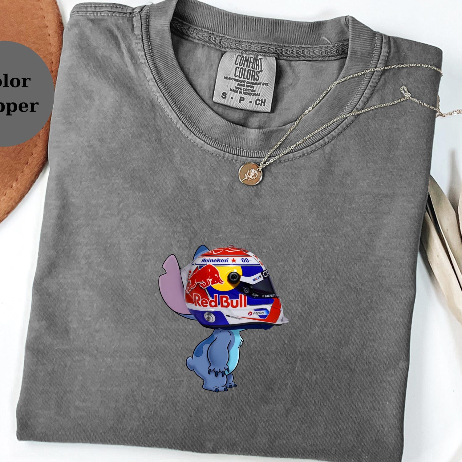 Max Verstappen Racing Helmet Stitch Shirt, Funny F1 Fan Crewneck, Cartoon Racer Top, Motorsport Gift, Comfort Colors Unisex Shirt