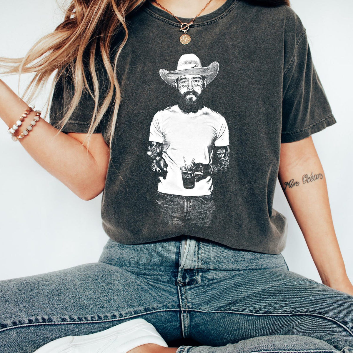 Cowboy Post Shirt, Posty Rap Shirt, Malone Music The Album, Posty Tour Rapper Gift for Women Men Tee