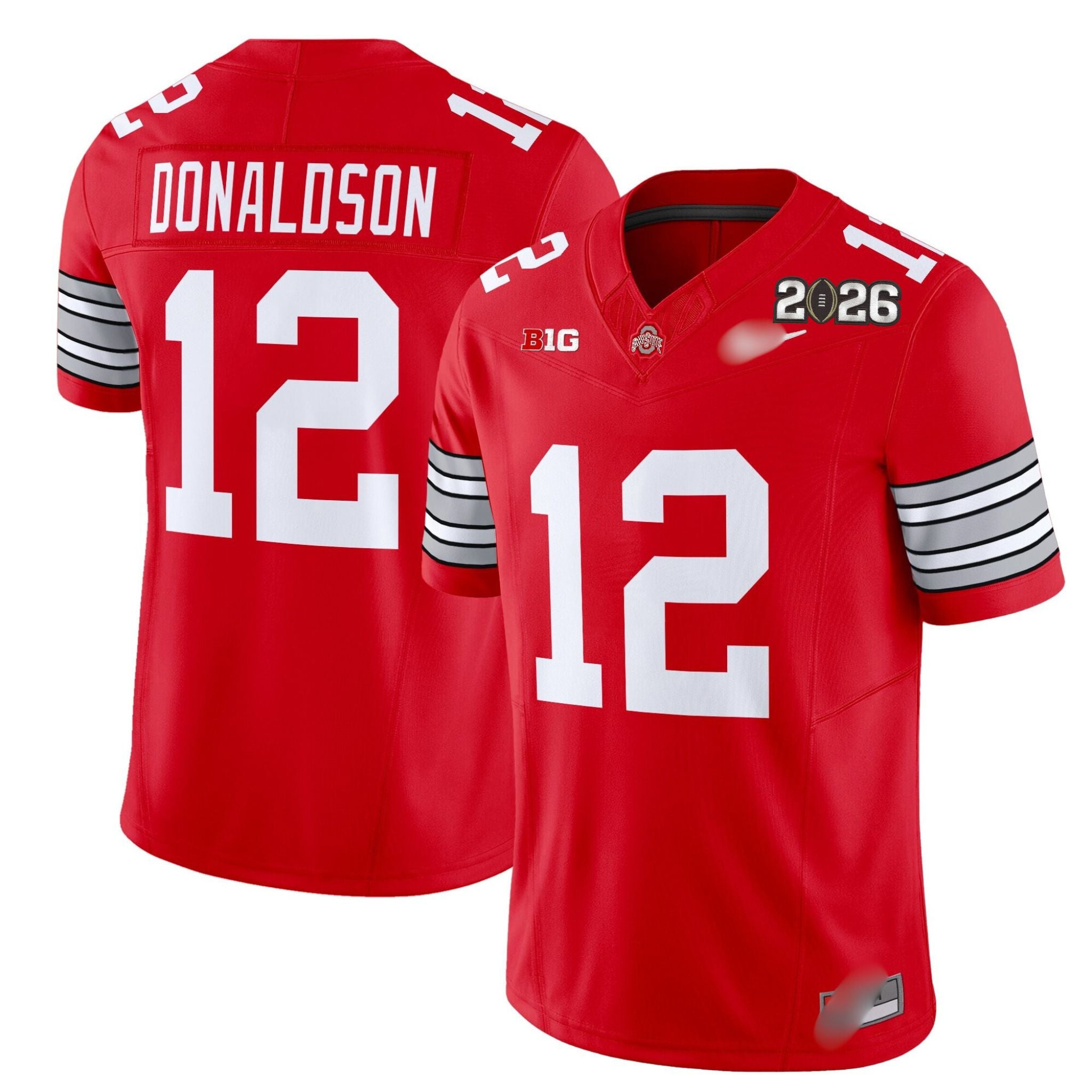 O.S Buckeyes #12 C.J. Donaldson ‘Heritage Stripe’ 2026 Fan Jersey