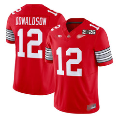 O.S Buckeyes #12 C.J. Donaldson ‘Heritage Stripe’ 2026 Fan Jersey