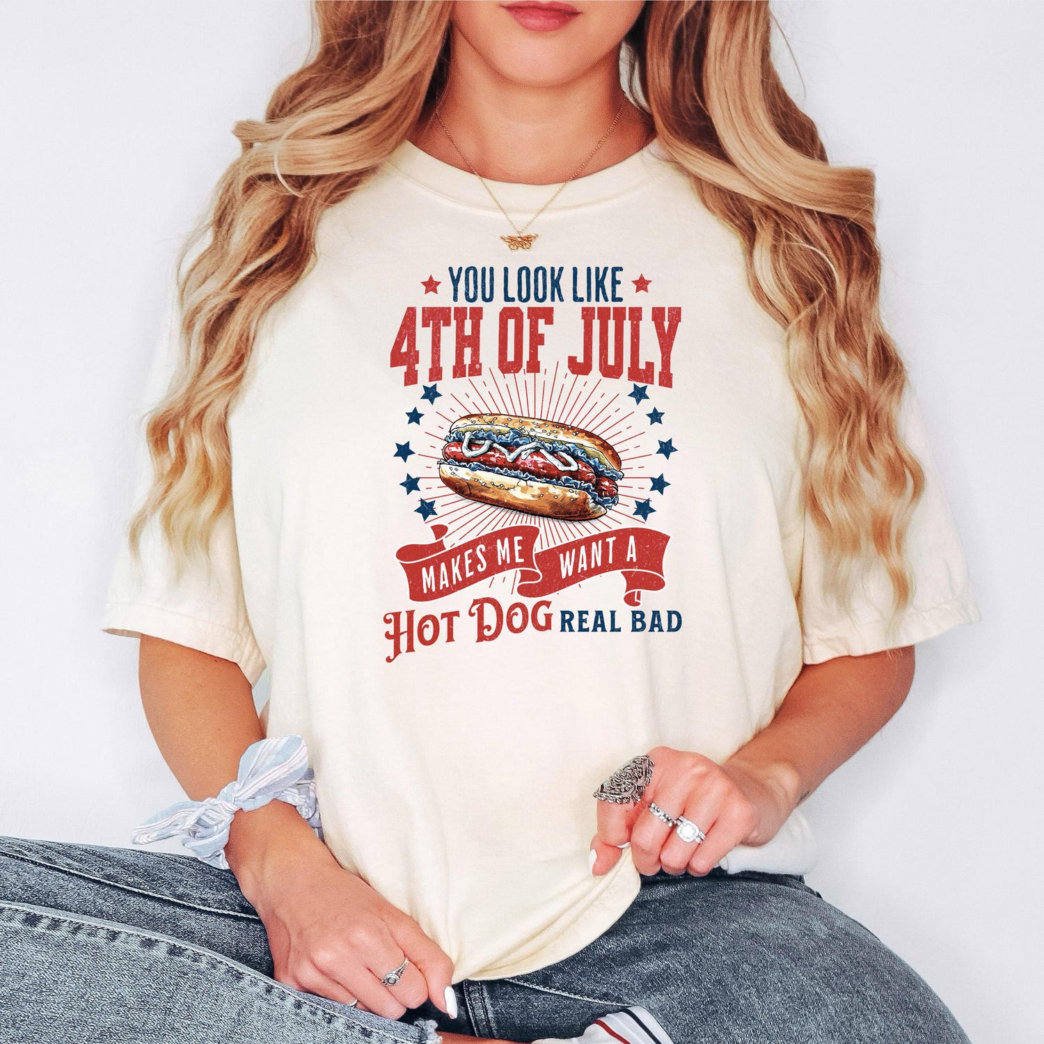 You Look Like 4th Of July Shirt, 4th Of July Hot Dog TShirt, 4th Of July Crewneck, Independence Shirt, Red White And Blue Shirt Gift