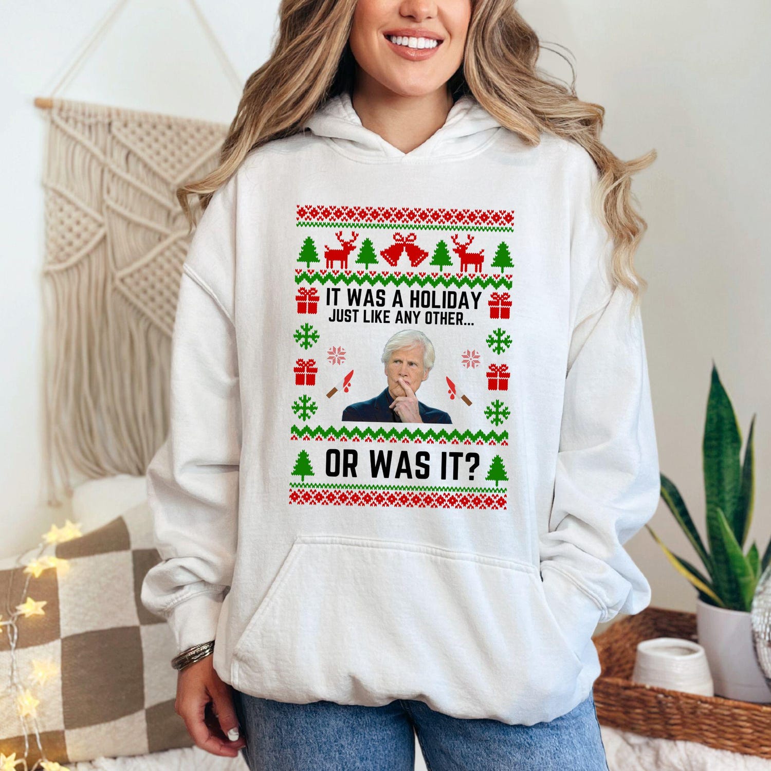 True Crime Ugly Christmas Sweater Party Sweatshirt, Funny Christmas Sweatshirt, Funny Christmas Sweatshirt, Christmas Hoodie Party'4386135347