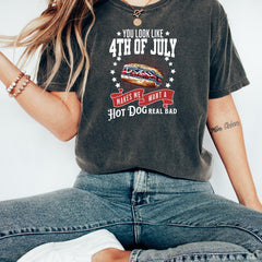 You Look Like 4th Of July Shirt, 4th Of July Hot Dog TShirt, 4th Of July Crewneck, Independence Shirt, Red White And Blue Shirt Gift