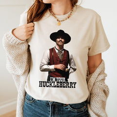 Tombstone Doc Holliday Cowboys Shirt, Val Kilmer Vintage Old Western Tee, Val Kilmer Western T-Shirt, Im Your Huckleberry Tee,RIP Val Kilmer