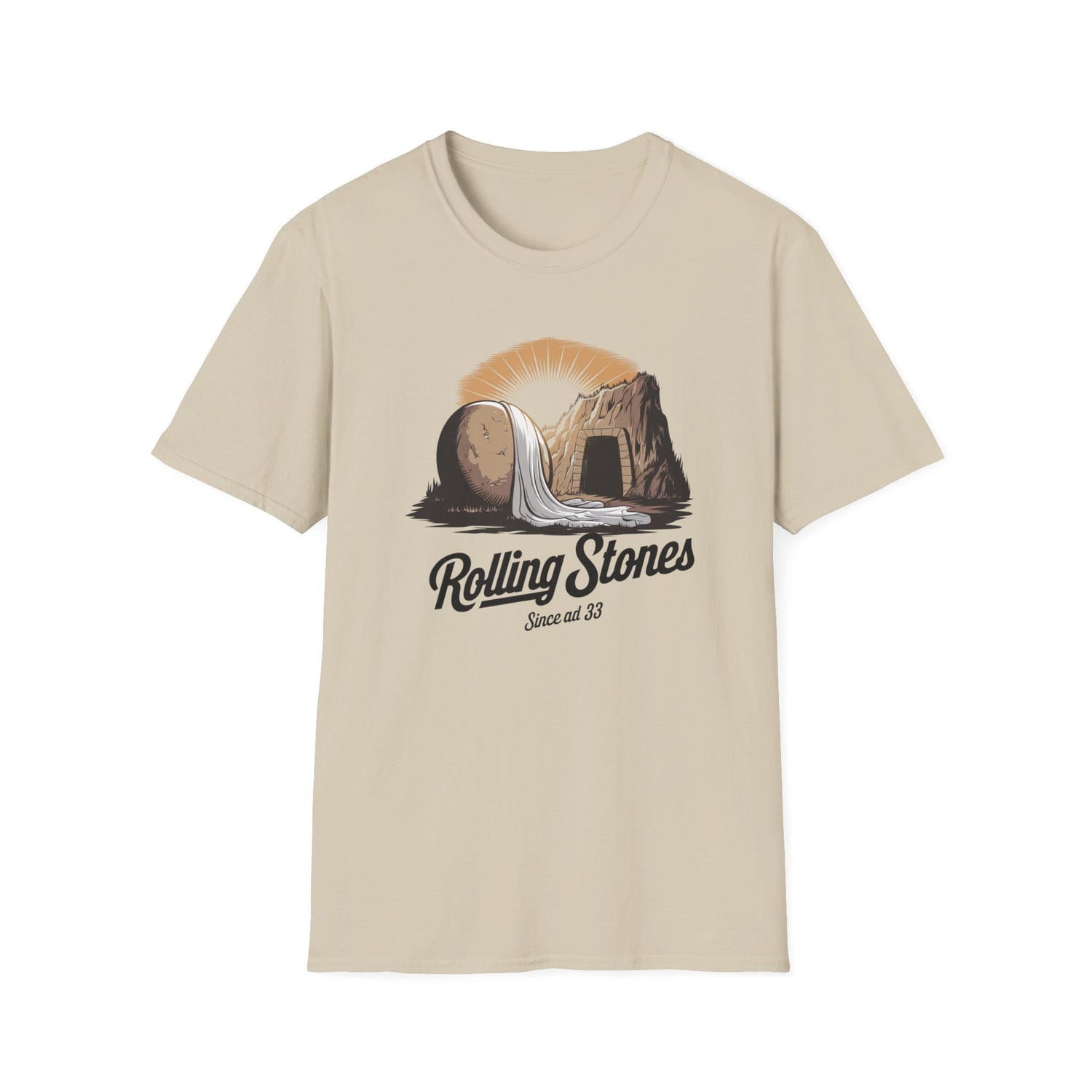 Resurrection Rolling Stones T-Shirt, He Is Risen Easter Christian Tee, Faith-Based Religious Shirt
