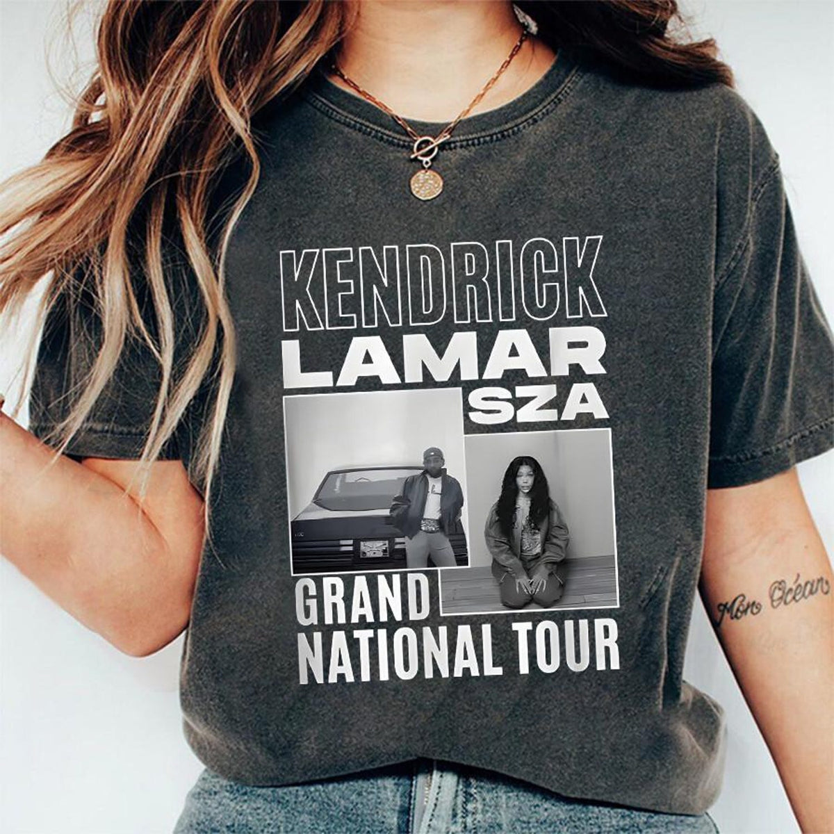 Kendrick lamar X SZA Retro Tshirt, Vintage SZA sthirt, Reto Kendrick Lamar Shirt, Bootleg tshirt Kendrick Lamar tm242