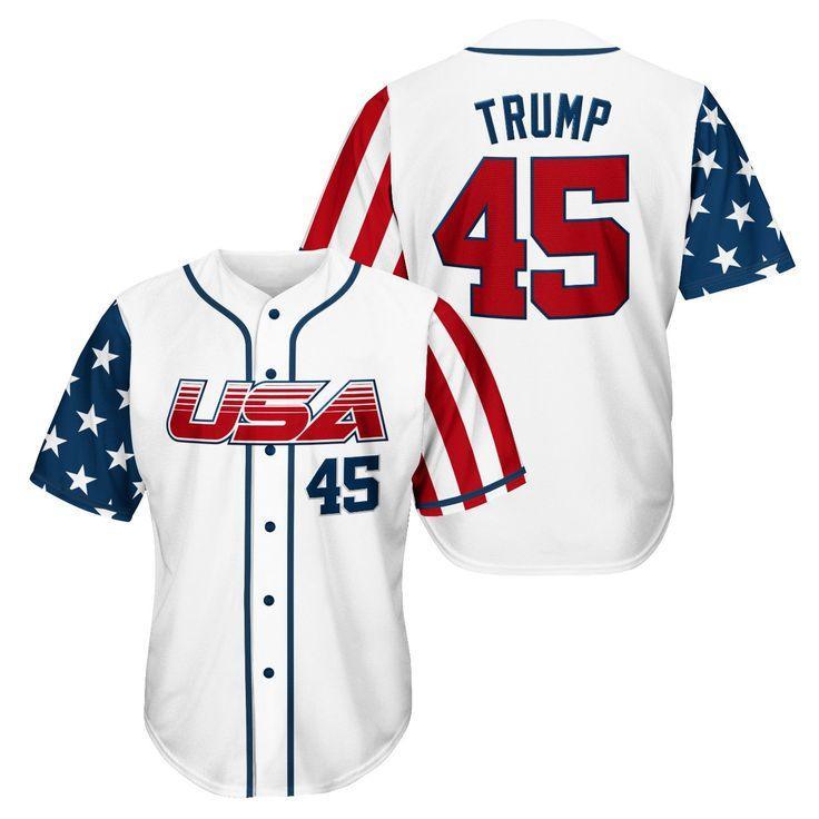 Trump #45 USA Baseball Jersey Shirt Gift for Fans - Shirt King
