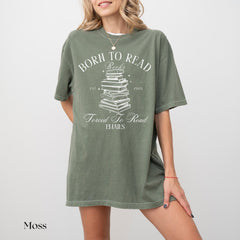 Born To Read Books Forced To Read Emails Shirt Funny Reader Book Addict Book Lover Bookish Gift Enemies To Lovers Booktok Smut Shirt Reader