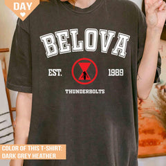 Belova 1989 T-shirt, Black Widow Thunderbolts, MCU, Avengers T-shirt, Yelena Belova Thunderbolt T-shirt, MCU, Thunderbolts Fan Gifts