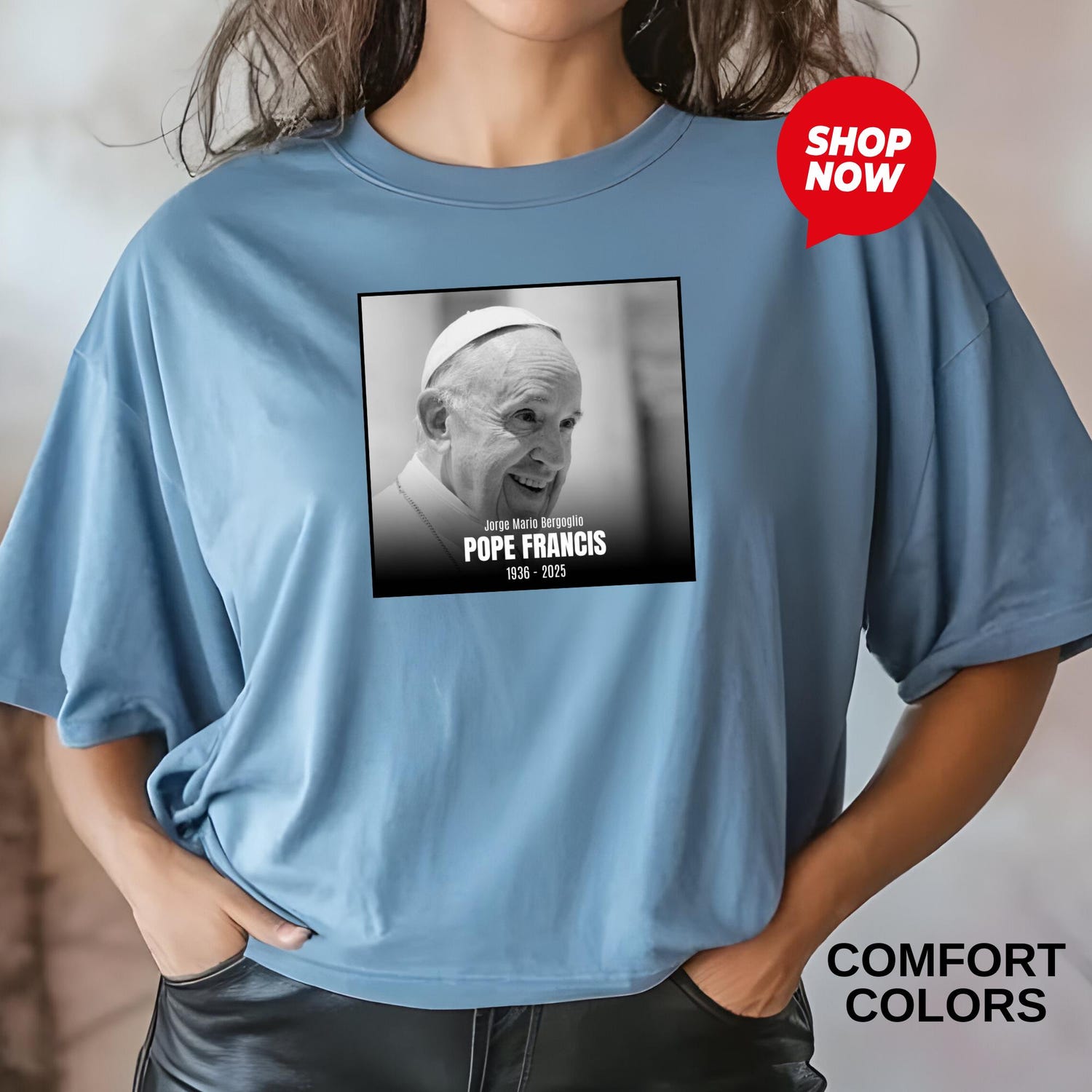 Comfort Colors Papa Francis 1936-2025, Rememberance Shirt, Rest In Peace Shirt, Papa Francis Tribute Shirt, RIP Papa Francis, Papa Francis