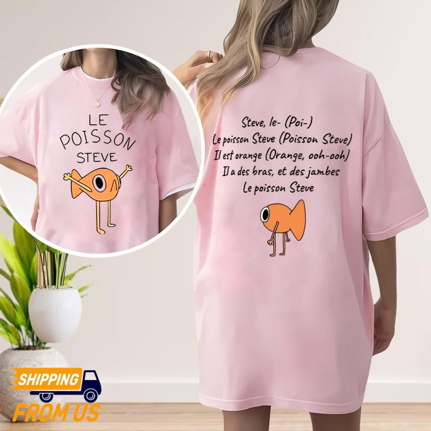 Le Poisson Steve Shirt, Steve Shirt, Funny Golden Fish Shirt, Funny Meme t shirt, Viral Meme Tiktok Tshirt