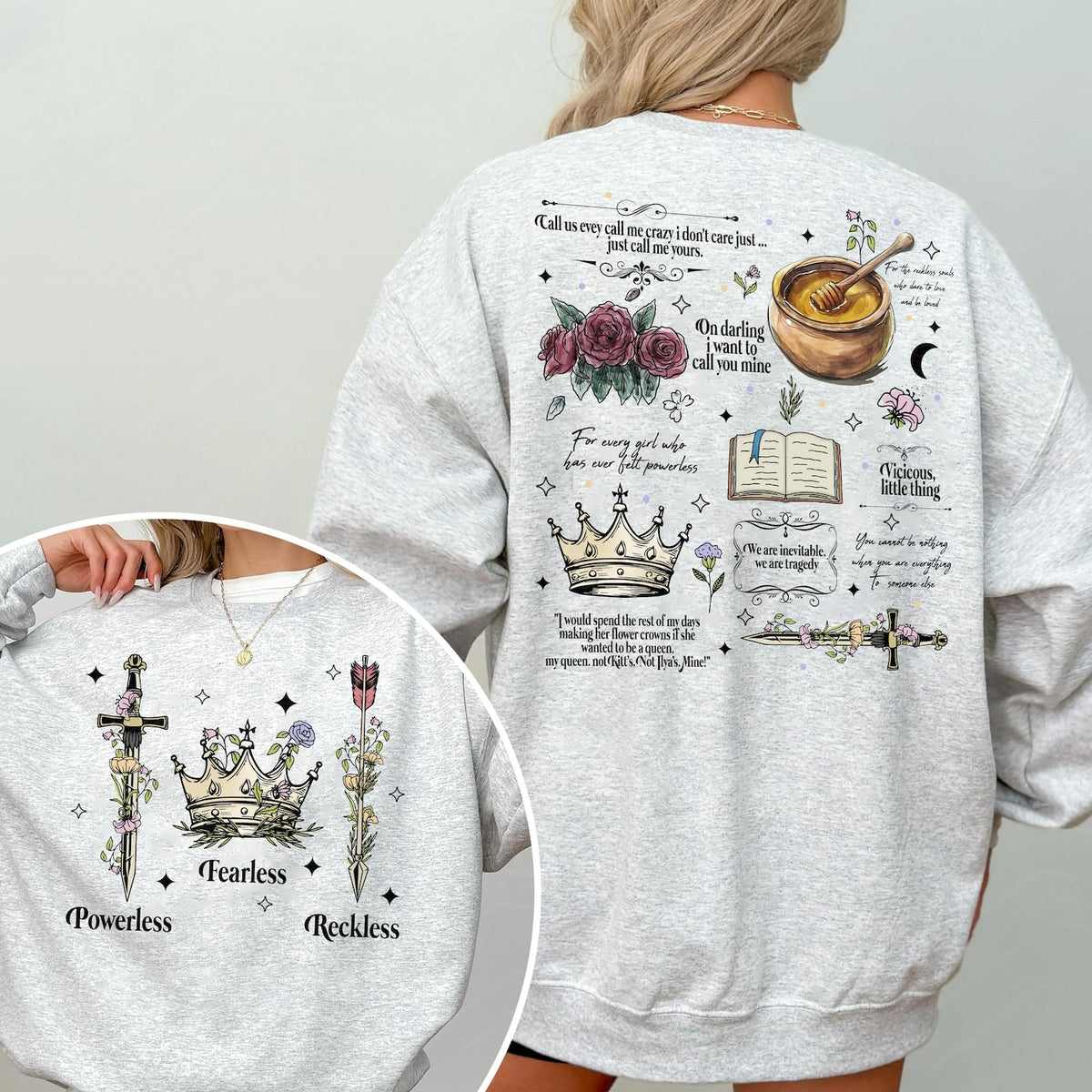 Powerless Bookish Shirt, Fearless Fan Shirt, Kai Azer I Love You TShirt, Gift for Bookworms, Romantic Quotes Shirt, Shirt For Fan