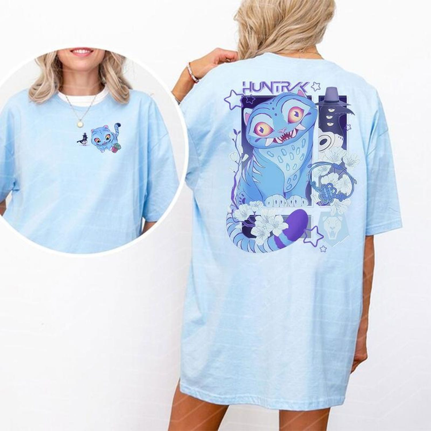 Cute Derby Tiger Demon Hunters 2-sided Sweatshirt, Kpop Demon Hunters T-Shirt, Gift for Fans Huntrix Saja Boys'4333015273