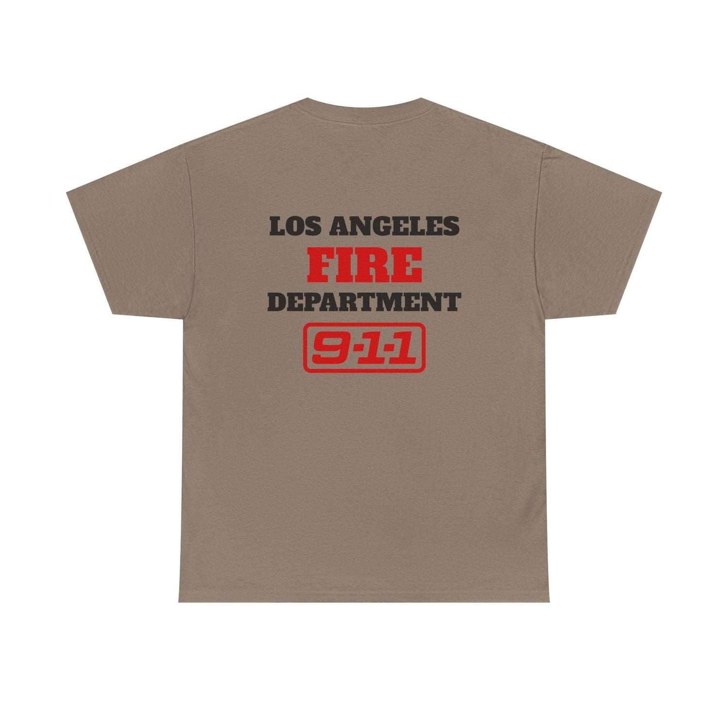 2 sided 9-1-1 Show Firefighter Tee, Unisex Heavy Cotton Tee for Firefighters, Perfect for 9-1-1 Enthusiasts, Bobby Nash, LA Fire