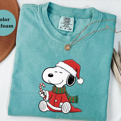 Cute Christmas Snoppy Tee � Holiday Dog Shirt, Cozy Festive Gift Top