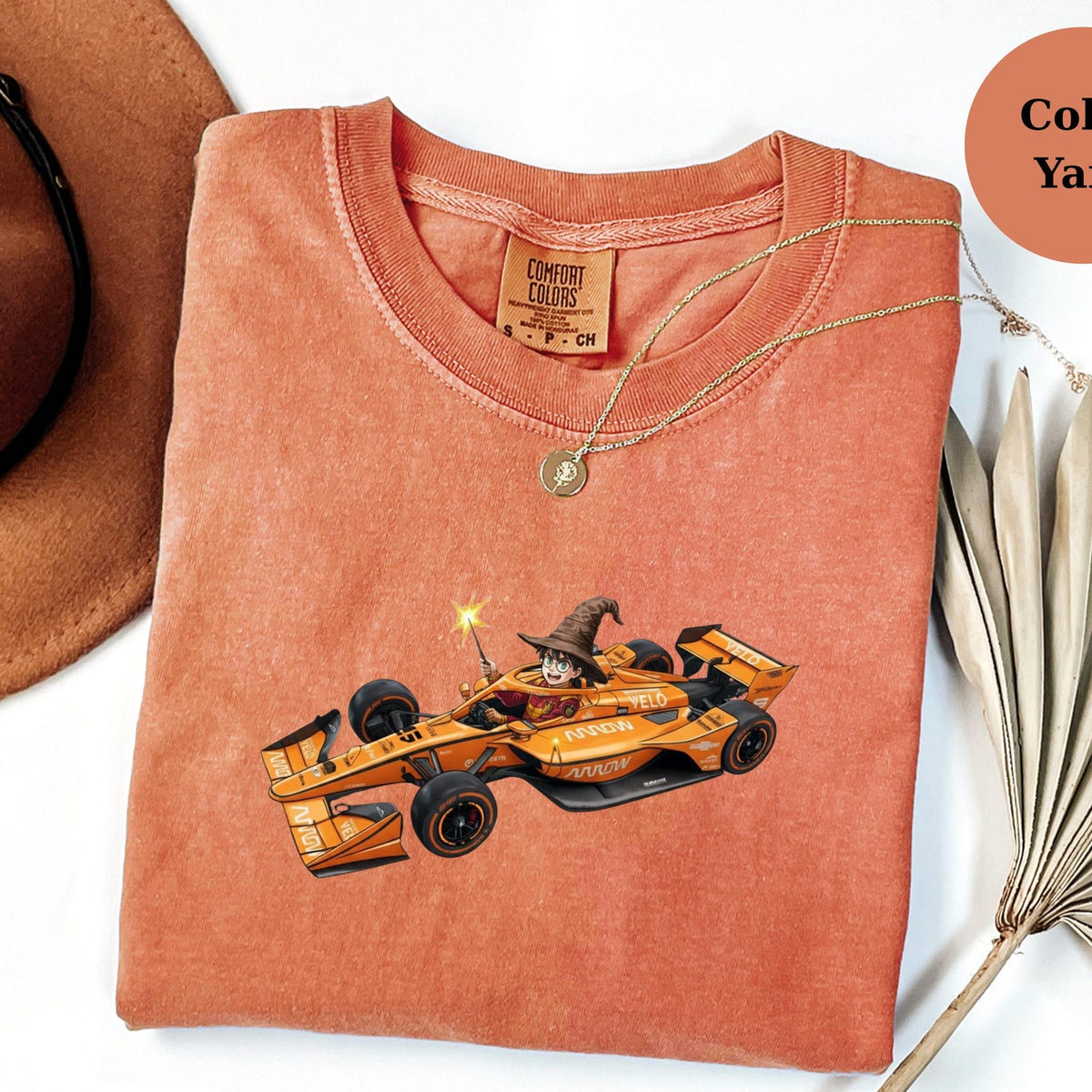 Harry Potter Wizard Racing Car Tee, Magic Racer Shirt, Fantasy F1 Tee Gift, Wizard Driver T-Shirt, McLaren Fan Tee, Unique Racing Top