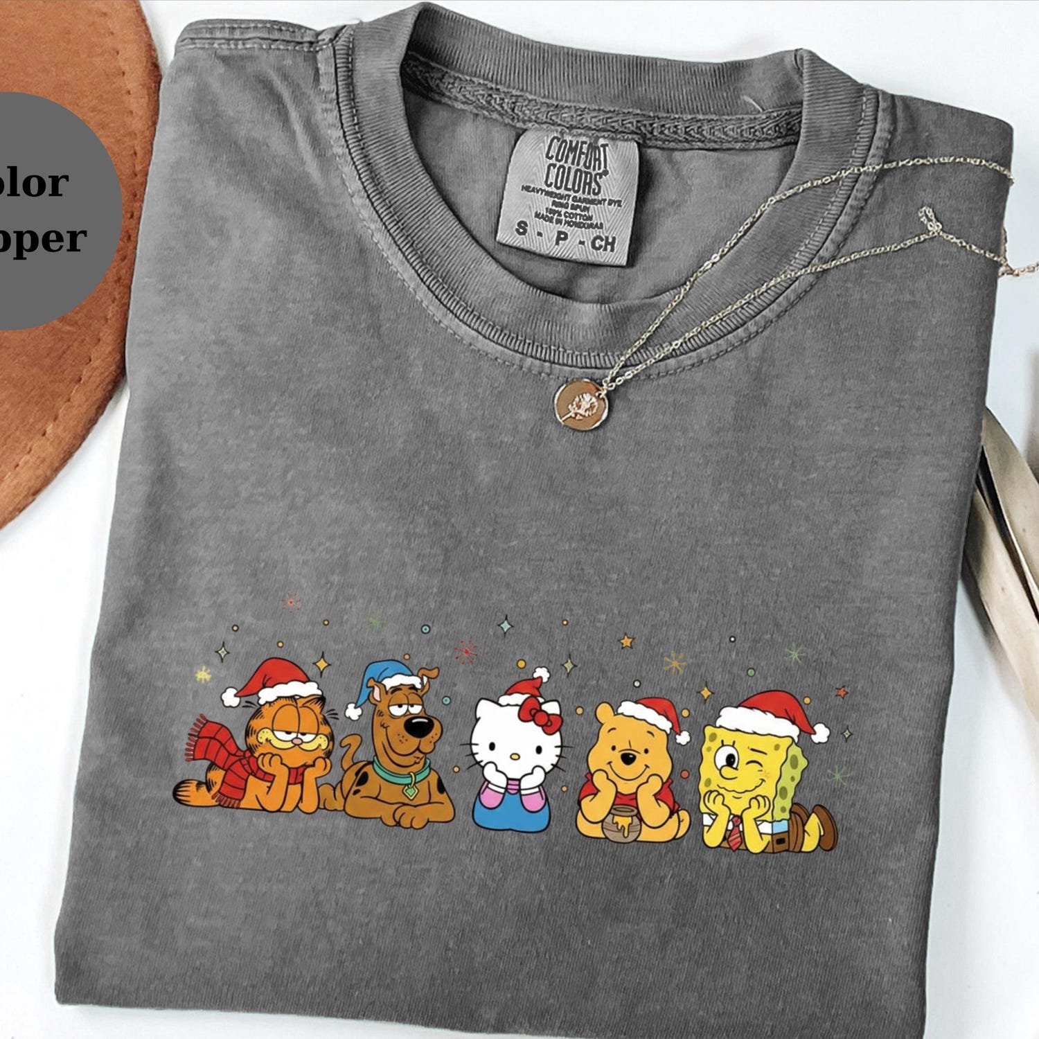 Christmas Cartoon Friends T-Shirt, Cute Holiday Characters Tee, Funny Xmas Graphic Shirt, Cozy Unisex Gift