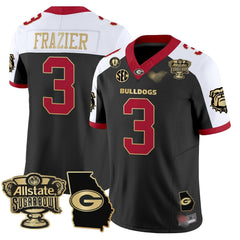 G.Bulldogs #3 Nate Frazier 2024 Sugar Bowl & Georgia Map Patch Limited Jersey