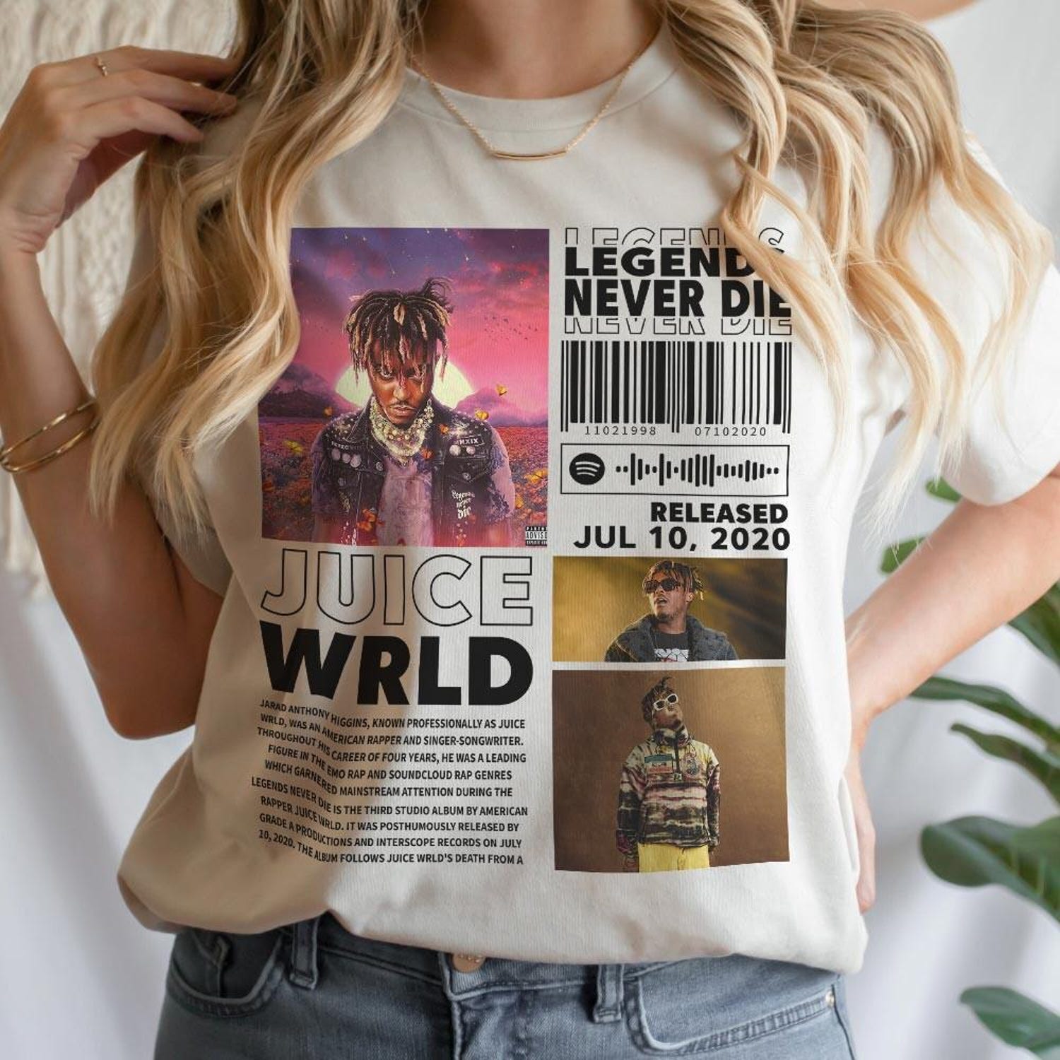 Juice Wrld Legend Never Die 90s Shirt, Bootleg Rapper Retro Juice Wrld's Gift For Fan