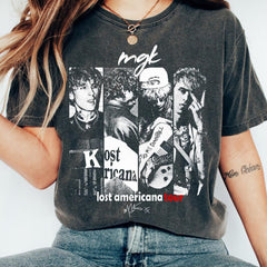 Comfort Colors MGK Lost Americana Tour Shirt, Machine Gun Kelly Middle Finger Lost American Tour 2025 Shirt, Pop Rock Tee Unisex'4402058269